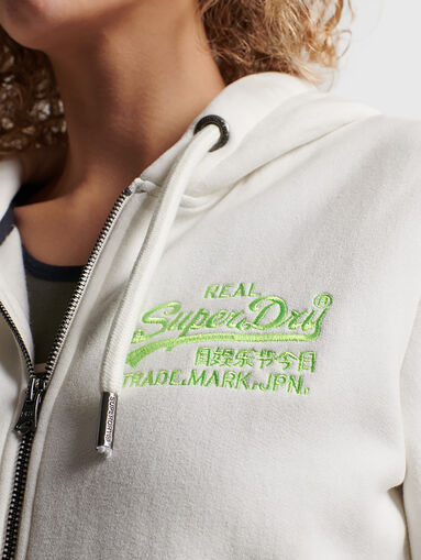 VINTAGE sweatshirt with hood - 4