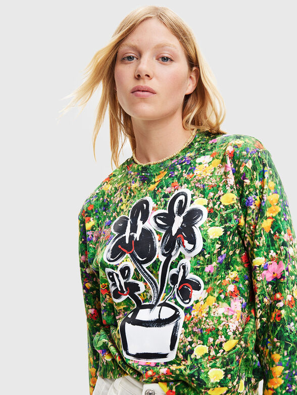 PRADO sweatshirt with floral print - 4