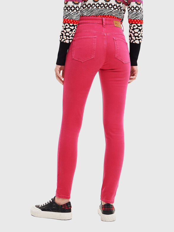 Skinny jeans in fuxia color - 2