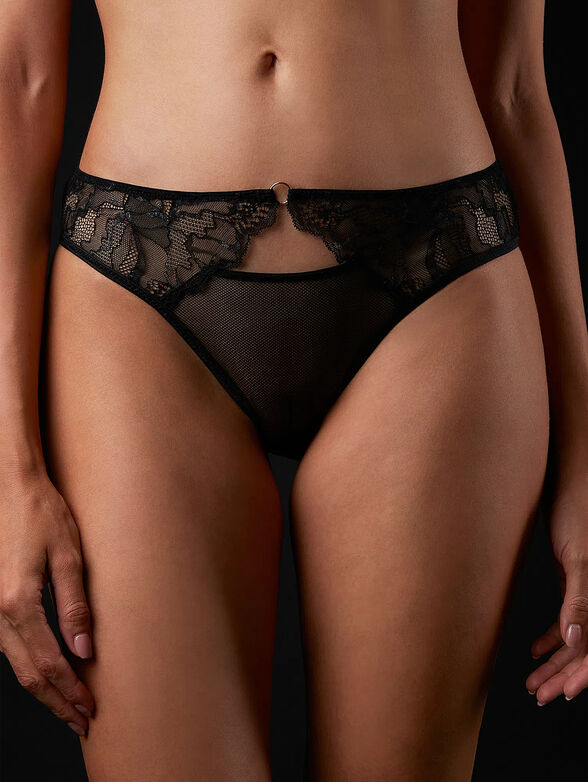 PRIVE’ CUT OUT briefs with lace accents - 1