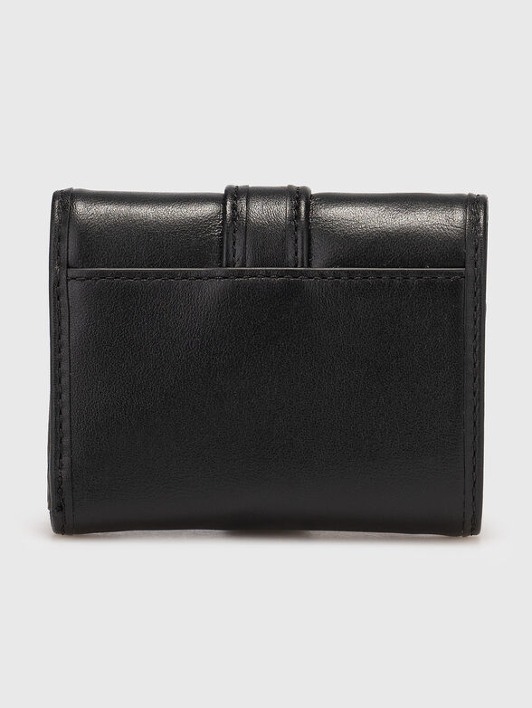 Leather wallet with silver details - 2