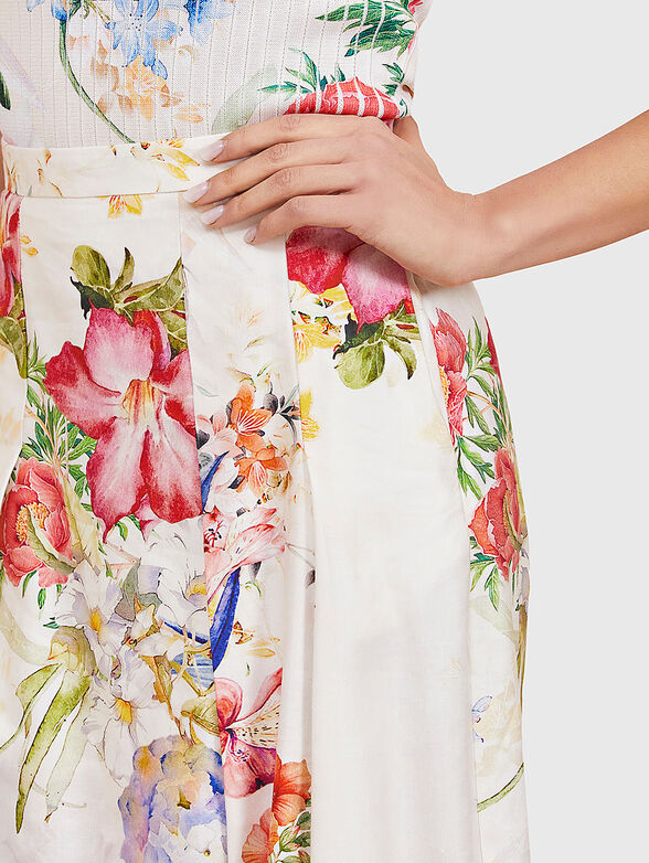 GLORIOUS GARDEN midi skirt with embroidery and print - 3