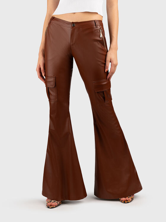 Pantaloni cargo cu picioare evazate - 1