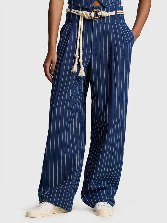 Pantaloni dungați EVAN evazați - 1