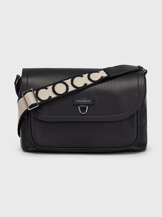 Black crossbody bag with metal detail - 1