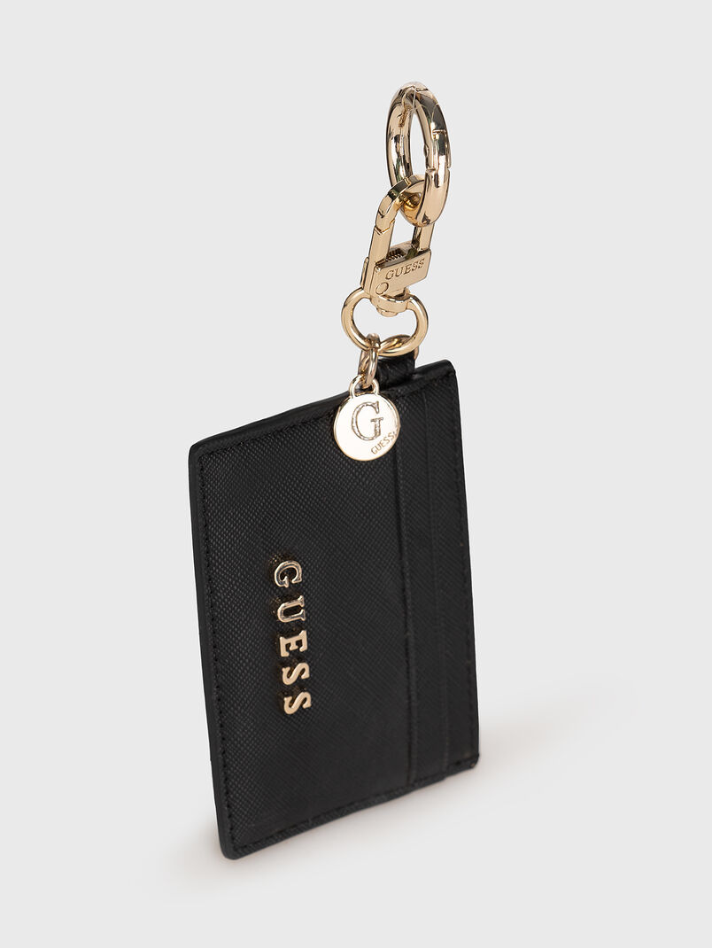 Black keyring with saffiano effect - 3