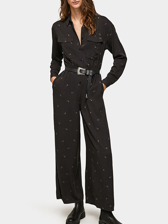 PAM black jumpsuit with belt - 4