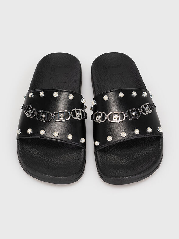 KOS 10 black beach slippers  - 6