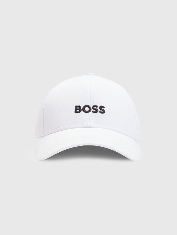 Beige hat with contrasting logo - 1