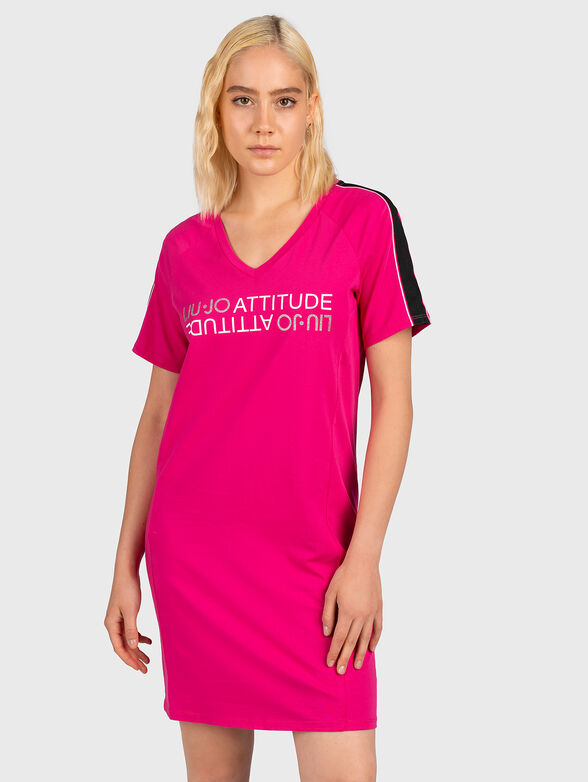 Sports dress in fuxia color - 1