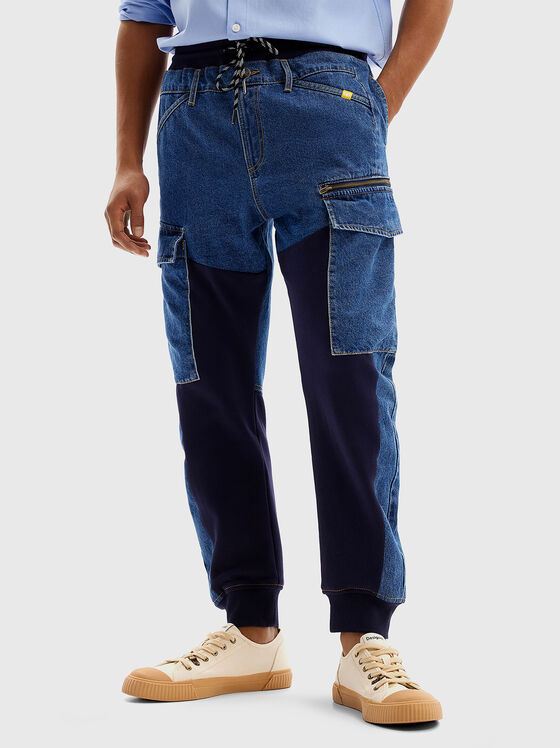 Cotton cargo pants with accent details - 1