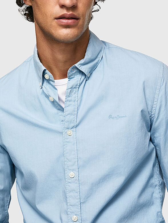 PEYTON cotton blue shirt - 4