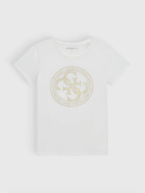 T-shirt with glitter logo print - 1