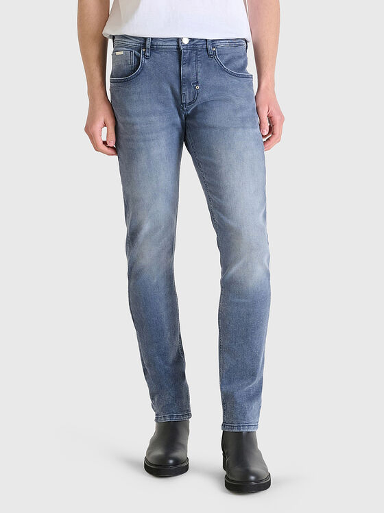 Blugi slim KURT cu efect uzat - 1