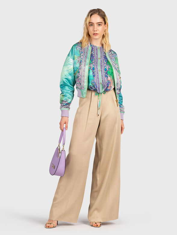 Bomber jacket with accent print - 2