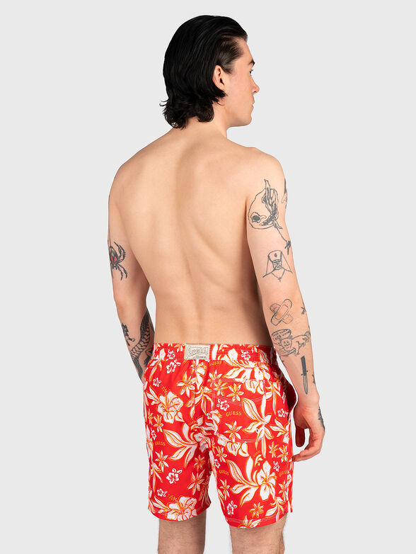 IBISCUS blue swimtrunks with floral print - 2