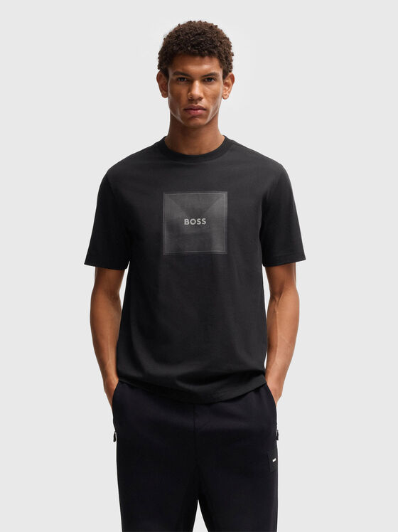 Tricou din bumbac cu logo imprimat - 1