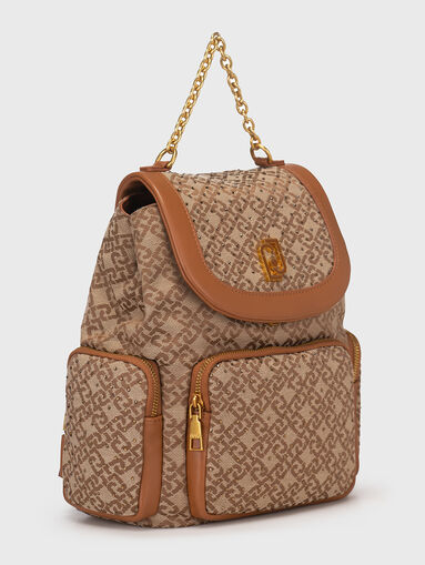 Backpack with monogram print - 3