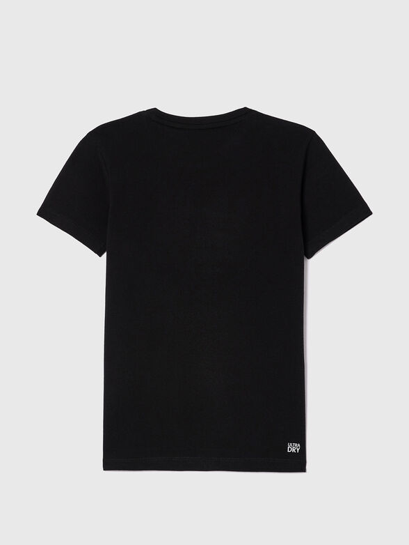 Black T-shirt with contrast print - 2