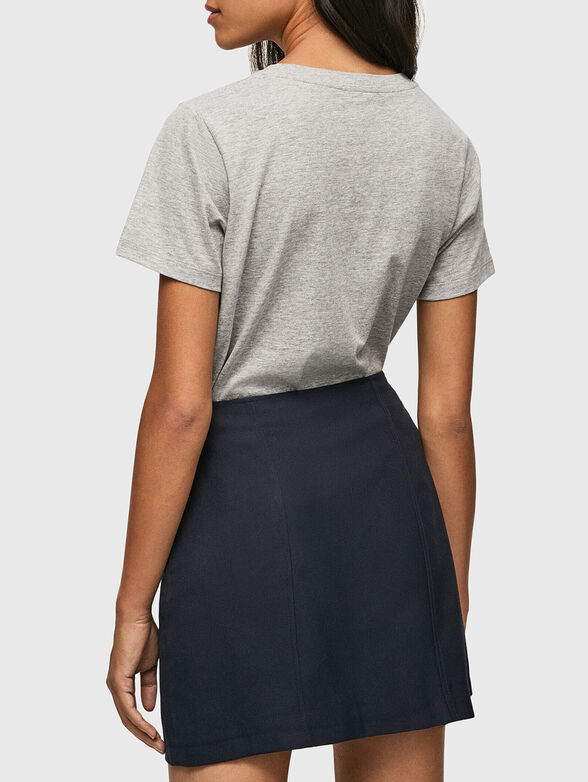 CAMILA black T-shirt with logo print - 3