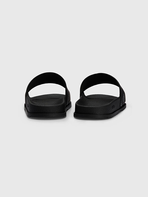 Black beach slides with logo motifs - 5