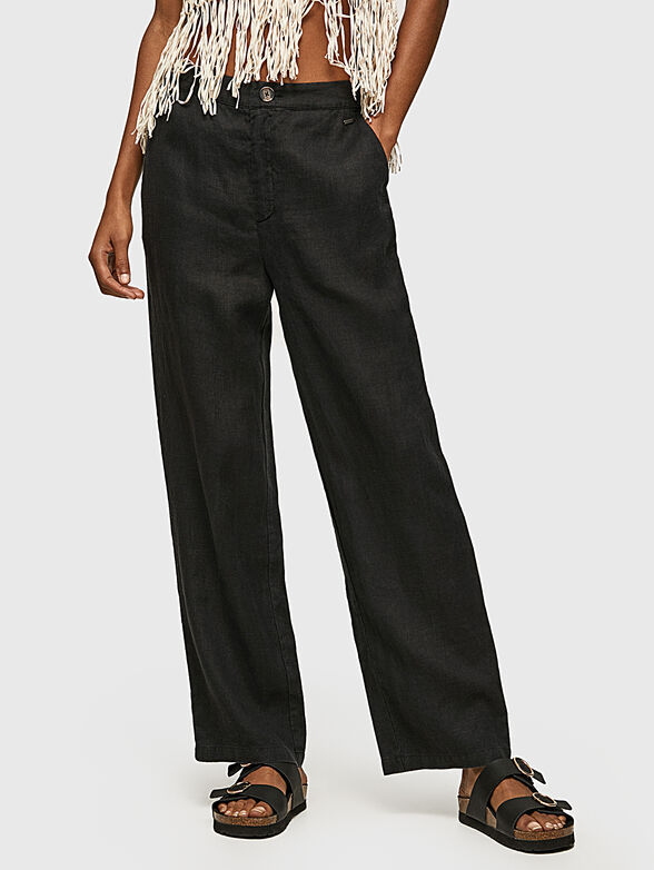 CAILIN black viscose blend pants  - 1