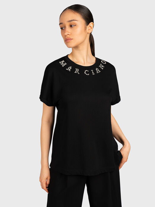 NOEMI T-shirt with rhinestones 