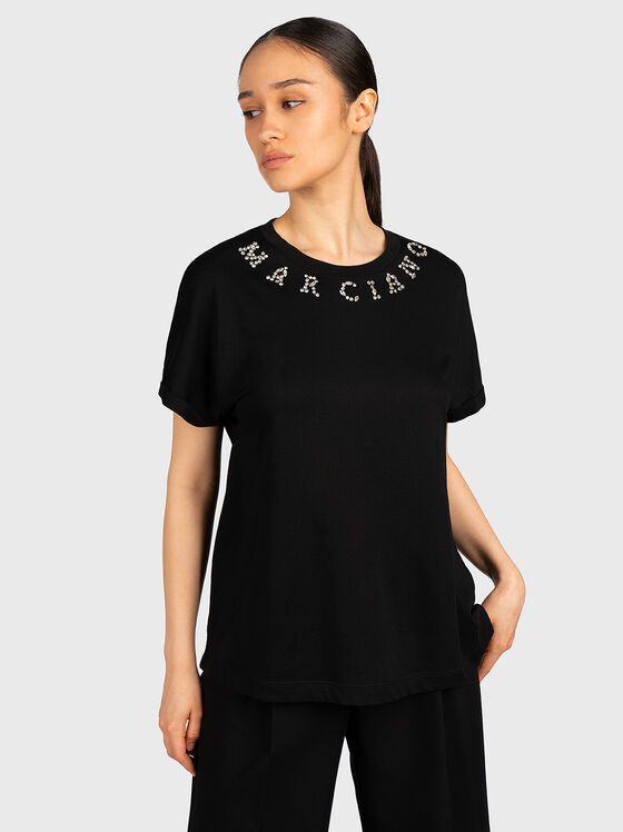 NOEMI T-shirt with rhinestones  - 1