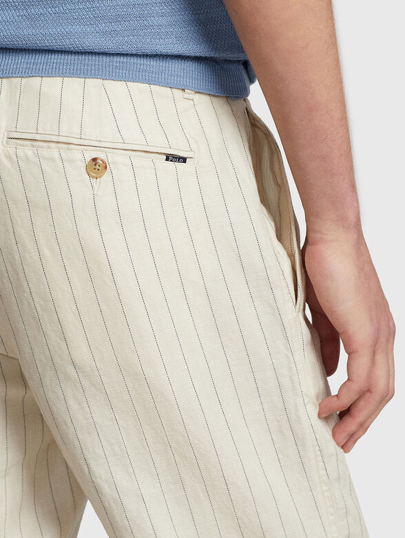 Linen blend trousers  - 3