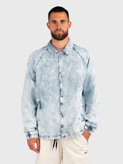 Denim shirt with logo detail