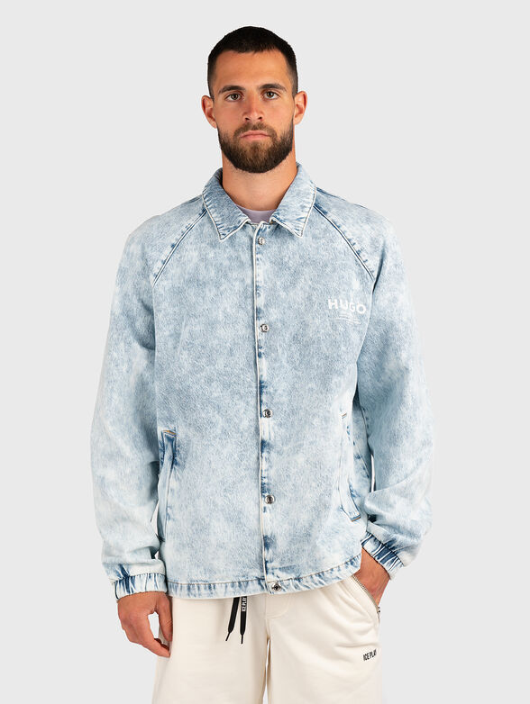 Denim shirt with logo detail - 1