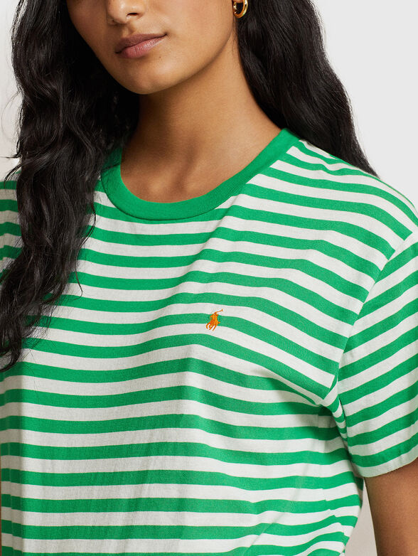 Striped T-shirt with logo accent  - 4