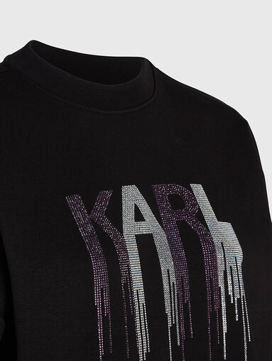 Sweatshirt with rhinestone detail - 4