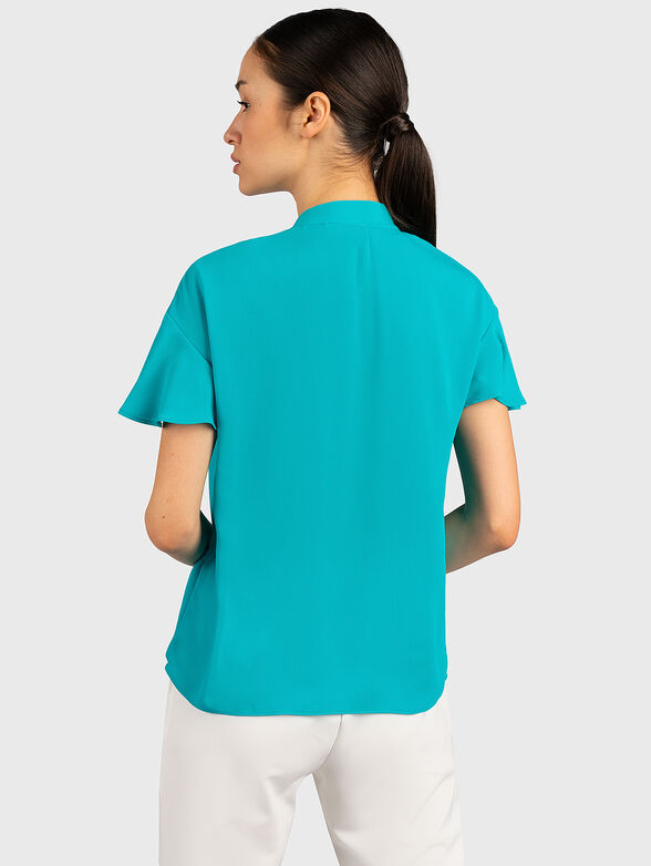 Orange blouse with short sleeves - 3
