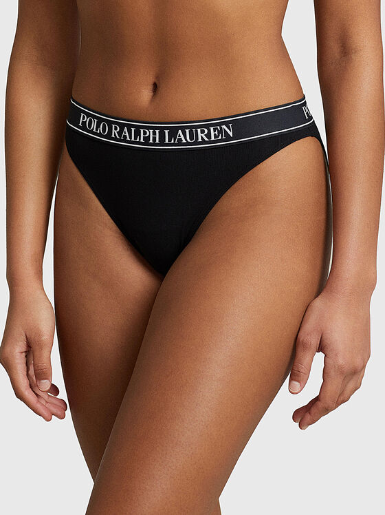 Bikini negru cu logo - 1