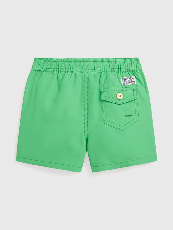 Green swim shorts - 2