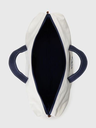 Bag with contrasting handles and logo embroidery - 3