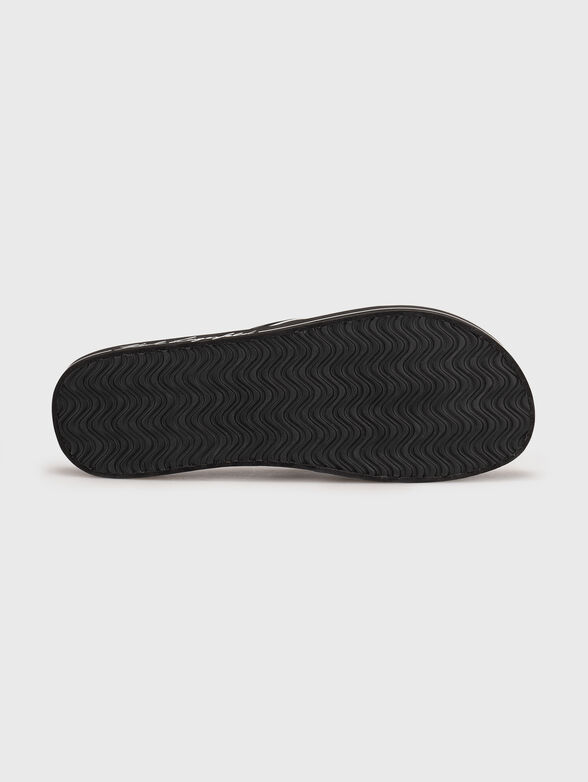 KOSTA black beach slippers with logo print - 5
