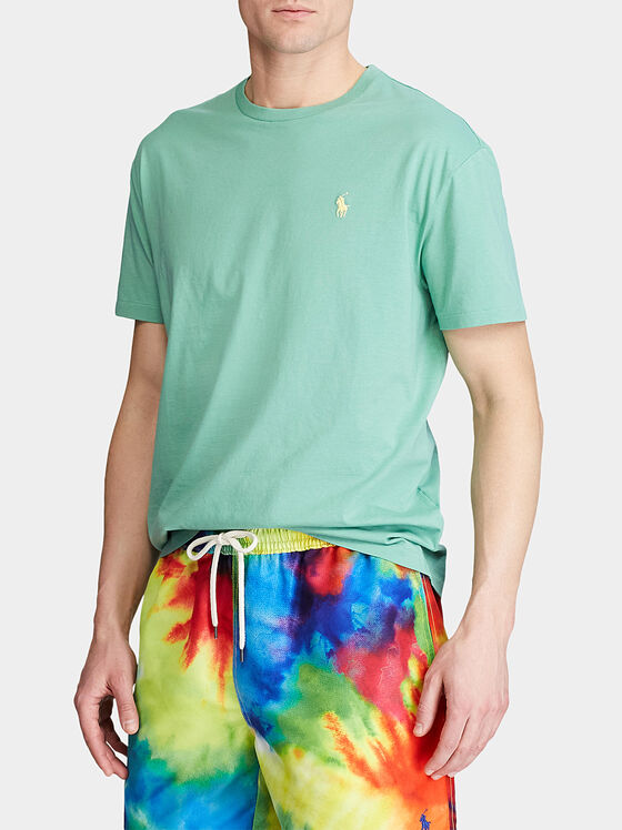 Tricou verde din bumbac - 1