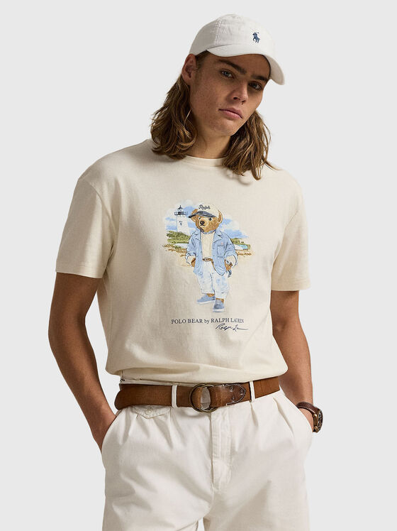 Tricou slim cu imprimeu Polo Bear - 1