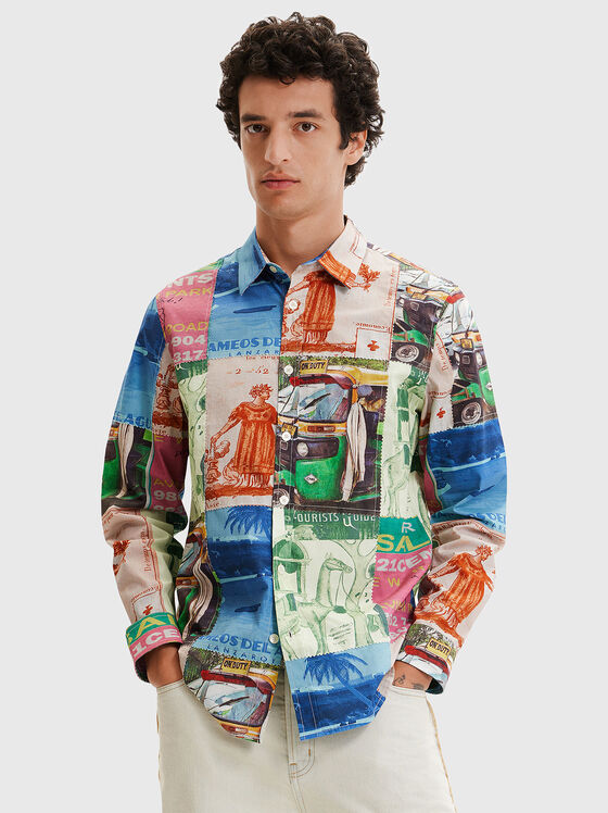 CAM shirt with patchwork elements - 1