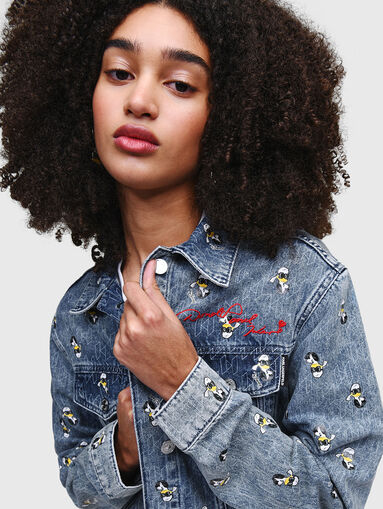 KLxDISNEY denim jacket with monogram print - 5