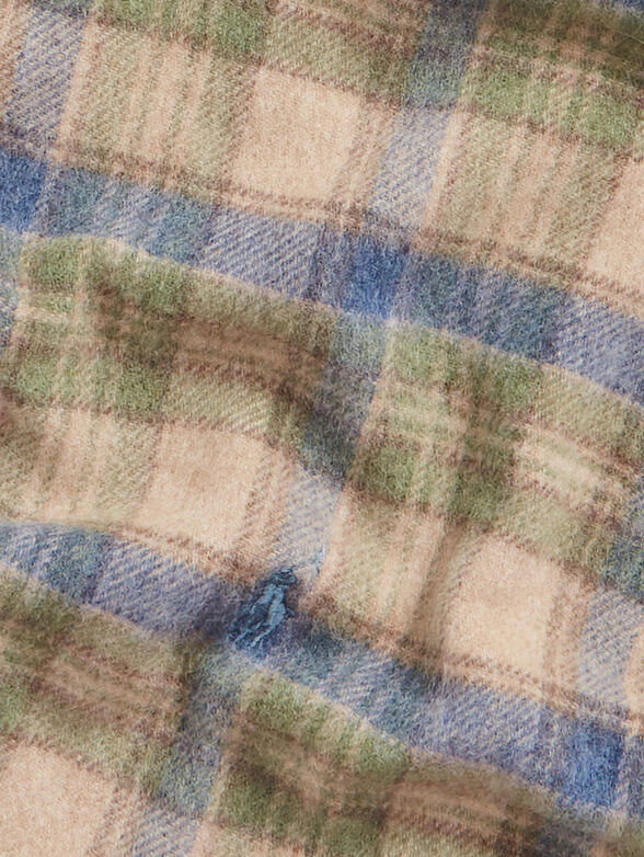 Plaid wool blend scarf - 2