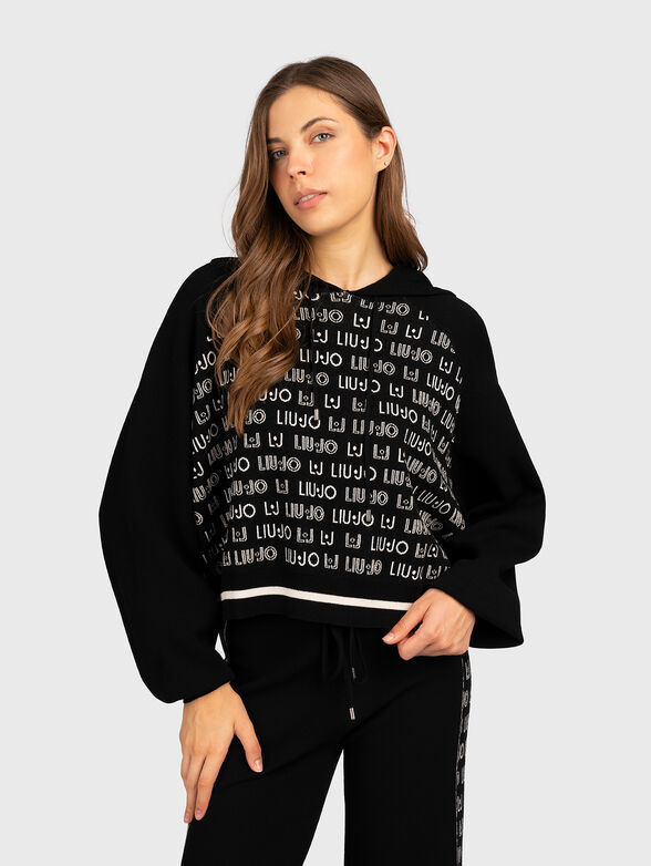Sweatshirt with contrast logo print - 1