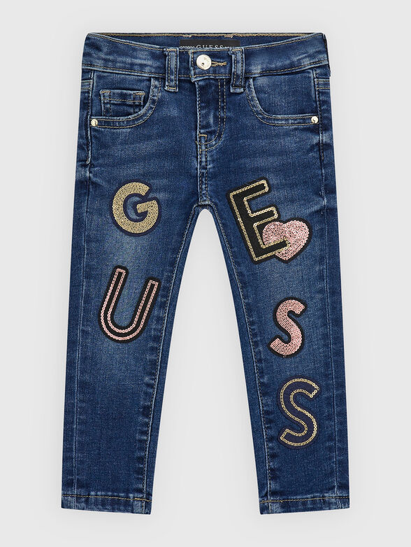 Jeans with patches and sequins - 1