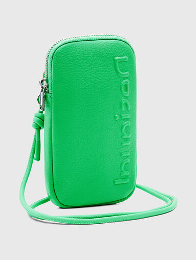 Black phone pouch with logo detail - 4