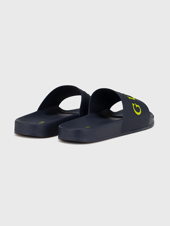 COLICO dark blue slippers with contrast logo - 3