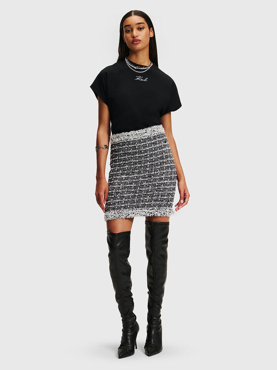 Buckle knit mini skirt  - 1