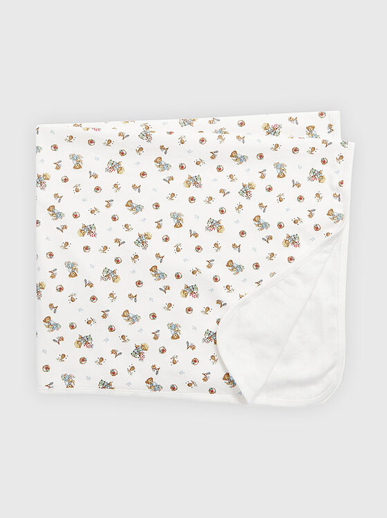 Cotton blanket with accented print - 1