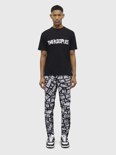 Cotton T-shirt with art logo print - 5